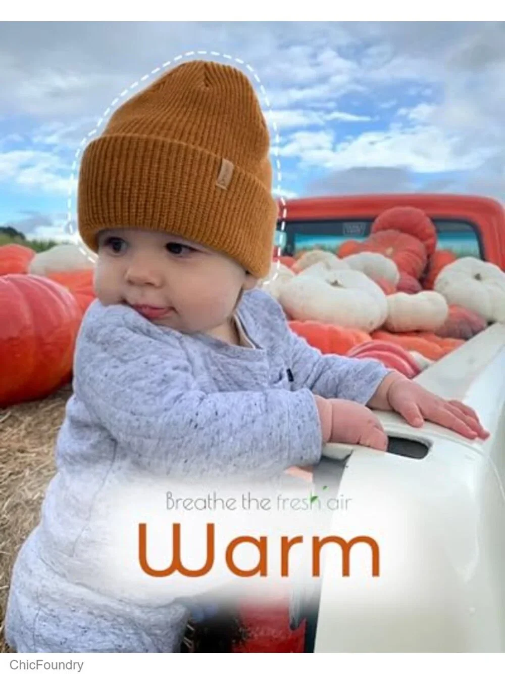 Toddler Winter Knit Beanie Hat Soft Acrylic Warm Double Layer Stretch